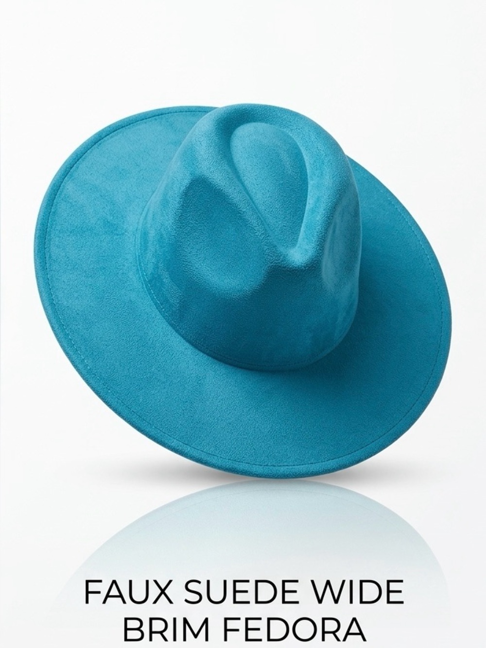 Faux Suede Wide Brim Fedora
Turquoise